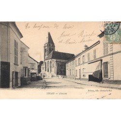 2 superbes cpa 94 THIAIS. L'Eglise 1907 et Maison du travail