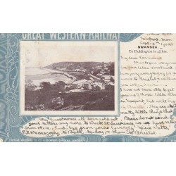PAYS de GALLES. Great Western Railway SWANSEA to Paddington 1902