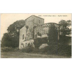 carte postale ancienne 17 VAUX. Eglise Romane 1935