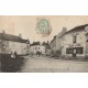 95 BELLEFONTAINE. Café commerce de vins et Ecole sur la Place 1906