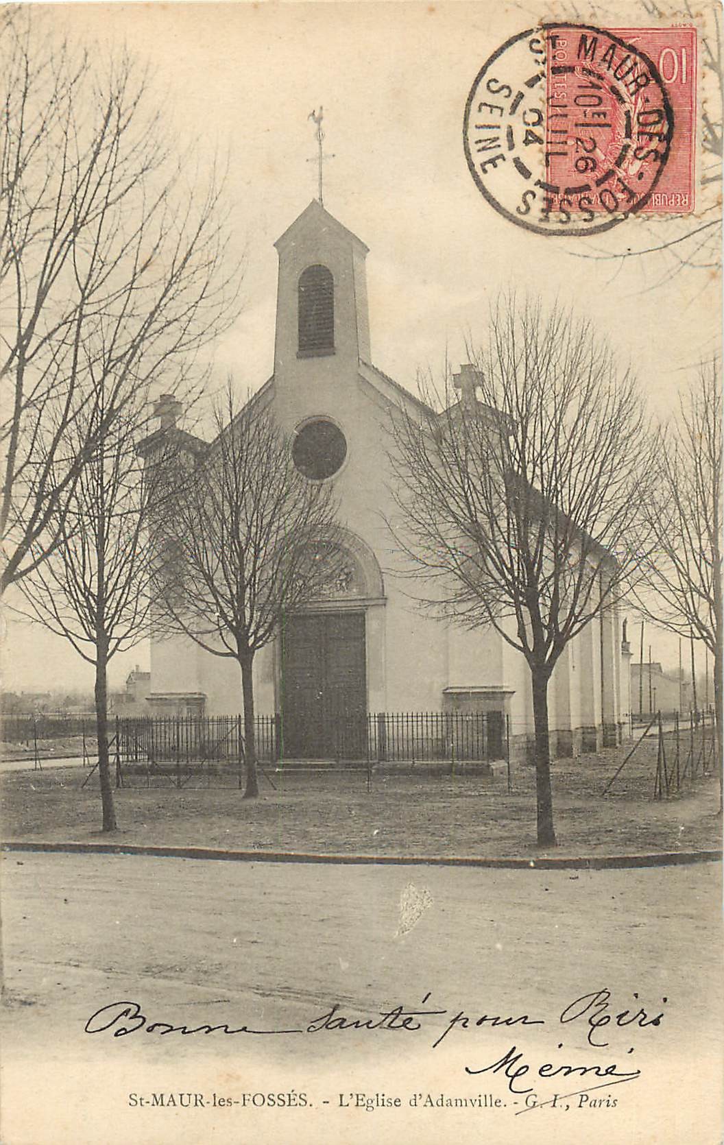 94 SAINT-MAUR-DES-FOSSES. Eglise d'Adamville 1904