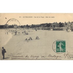 44 LE POULIGUEN. Bain du matin à la Plage 1912