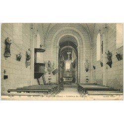 carte postale ancienne 18 AUGY-SUR-L'AUBOIS. Intérieur de l'Eglise