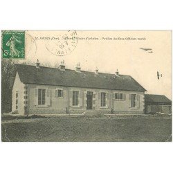 carte postale ancienne 18 AVORD. Centre Militaire Aviation. Pavillon des Sous-Officiers mariés. 1915 avions