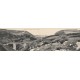 50 CAROLLES. Les Gorges et le Pont du Crapeux 1917 carte double panoramique 28 x 9 cm
