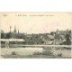 carte postale ancienne 18 BLET. Les Lavoirs 1932 vue prise du Gouffre