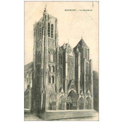 carte postale ancienne 18 BOURGES. La Cathédrale 1907