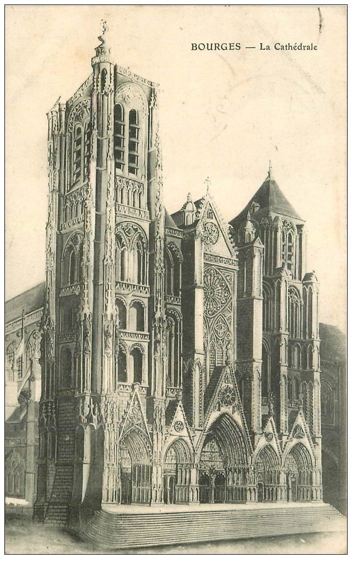 carte postale ancienne 18 BOURGES. La Cathédrale 1907