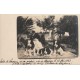 18 MAZIERES. Rare Photo cpa d'une portée de chiots avec leurs noms 1922