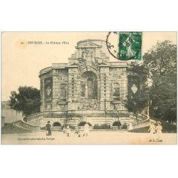 carte postale ancienne 18 BOURGES. Les Château d'Eau animé 1911