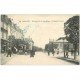 carte postale ancienne 18 BOURGES. Marché Couvert Boulevard de la République animé 1916. Tramway Bénédictine