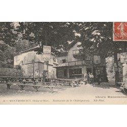 95 MONTMORENCY. Restaurant de la Châtaigneraie Ermitage animation 1912
