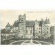carte postale ancienne 18 BOURGES. Palais Jacques-Coeur façade fortifiée et Imprimerie Foucrier la Dépêche du Berry