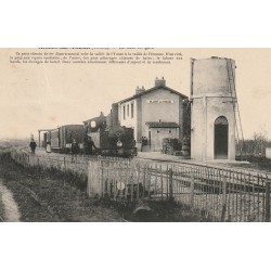 89 AILLANT-SUR-THOLON. Le tacot en Gare train locomotive 1915
