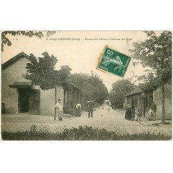 carte postale ancienne 18 CAMP D'AVORD. Bureau de Tabacs et de Poste 1908
