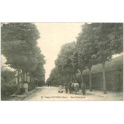 carte postale ancienne 18 CAMP D'AVORD. Rue Principale 1916