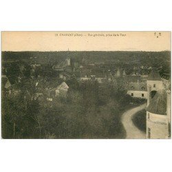 carte postale ancienne 18 CHAROST. Vue prise de la Tour vers 1919