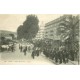 4 cpa 06 NICE. Canon Château, Promenade Midi Ponchettes, Place Gare et Laveuses Paillon