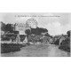 carte postale ancienne 18 CHATEAUNEUF-SUR-CHER. Château et Moulin Bateau 1919