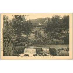 carte postale ancienne 01 Divonne-les-Bains. Barrage au Paradis 1933