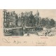 Pays-Bas AMSTERDAM. Gelderschekade avec péniches 1902