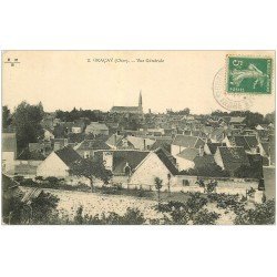 carte postale ancienne 18 GRACAY. Vue générale 1914