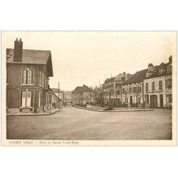 carte postale ancienne 03 CUSSET. Place et Square Louis Blanc. Vins en Gros Prunier