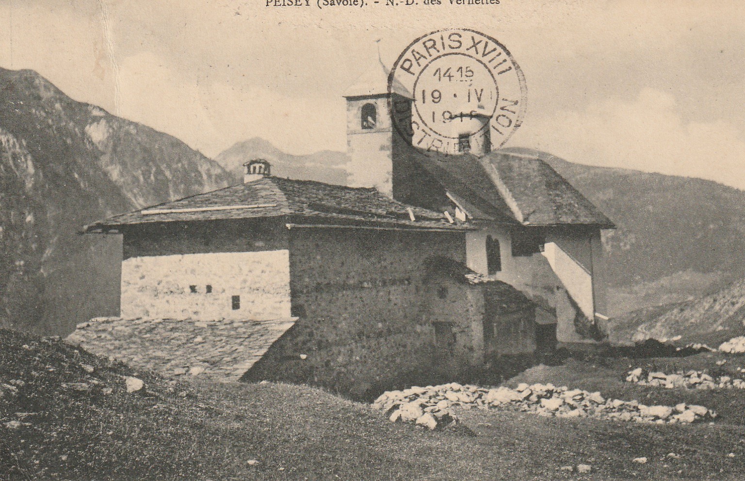 73 PEISEY. Chapelle Notre-Dame des Vernettes 1918