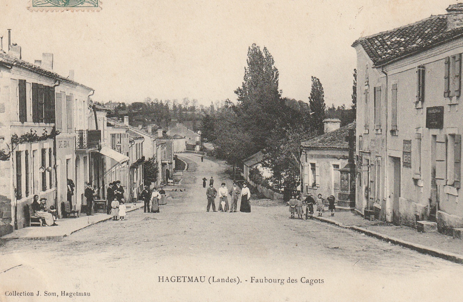40 HAGETMAU. Caf et Epicerie Faubourg des Cagots 1907