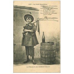 carte postale ancienne 18 LE BERRY. Le Petit Berrichon musicien 1911. Chanson Rameau