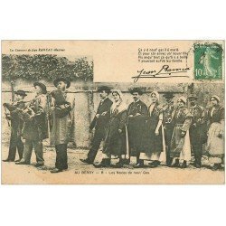 carte postale ancienne 18 LE BERRY. Les Noces de nout'Gas 1908. Mariage et Musiciens. Chanson Rameau
