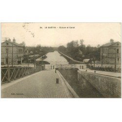 18 LE GUETIN. Péniche Ecluse et Canal vers 1923