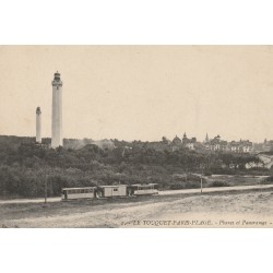 62 LE TOUQUET-PARIS-PLAGE. Phares et train tramway 1916