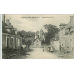carte postale ancienne 18 MEHUN-SUR-YEVRE. Café Route de Sainte-Thorette 1917