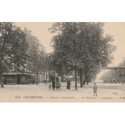 92 COURBEVOIE. Restaurant et Kiosque à musique avenue Gambetta 1924