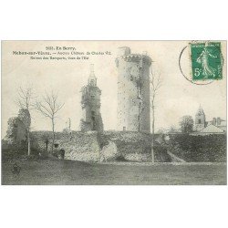 carte postale ancienne 18 MEHUN-SUR-YEVRE. Ruines Remparts Château de Charles VII