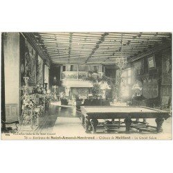 carte postale ancienne 18 MEILLAN Château. Le Grand Salon 1918
