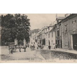 91 JUVISY-SUR-ORGE. "Aux Caves du Chef" sur la Grande-Rue (tampon militaire 1917)