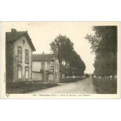 carte postale ancienne 18 NERONDES. Les Abattoirs Route de Bourges 1945