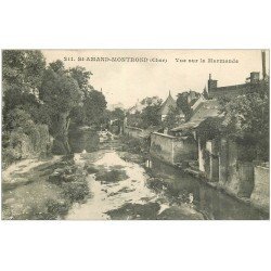 carte postale ancienne 18 SAINT-AMAND-MONTROND. Vue sur la Marmande 1924