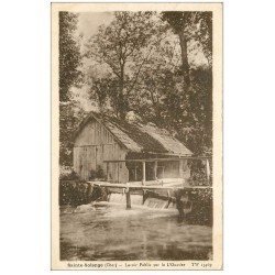 carte postale ancienne 18 SAINTE-SOLANGE. Lavoir Public sur le l'Ouatier 1942