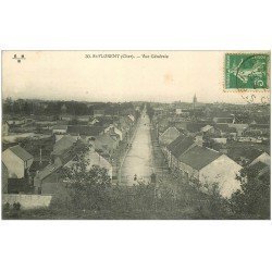 carte postale ancienne 18 SAINT-FLORENT. Vue générale de la Rue Principale 1914