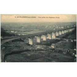 carte postale ancienne 18 SAINT-FLORENT-SUR-CHER. Le Viaduc vue prise du Château d'eau