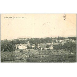 carte postale ancienne 18 VERDIGNY. Village et Vignes 1907