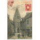 carte postale ancienne 18 VIERZON. L'Eglise 1909. Beau timbre ajouté après "" Les Alliés 1914-18 ""