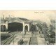 carte postale ancienne 18 VIERZON. Locomotive à Vapeur à la Gare 1924 Trains