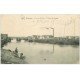 carte postale ancienne 18 VIERZON. L'Usine élévatoire. Lavandières bord du Cher 1918