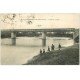 carte postale ancienne 18 VILLENEUVE-SUR-CHER. Pont et Lavoir 1924 Lavandières