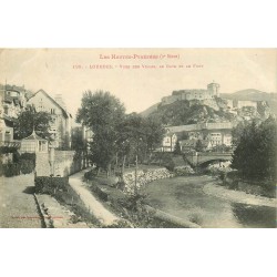 3 Cpa 65 LOURDES. Villas, Gave, Fort, Piscines et Calvaire