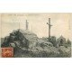 carte postale ancienne 19 AUBAZINE. La Chapelle et le Calvaire 1917 avec personnage assis